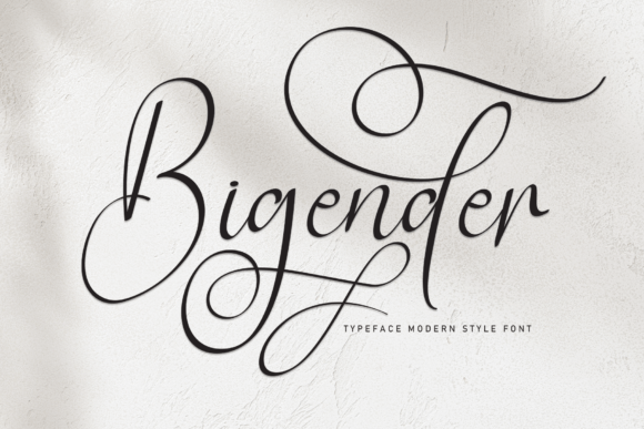 Bigender: A Delicate Script Font