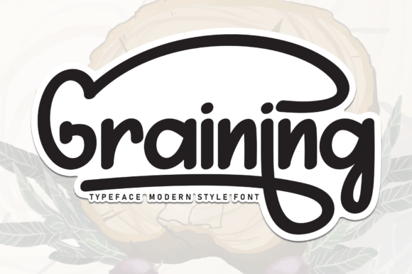 Graining: A Sweet Script Font for Makers