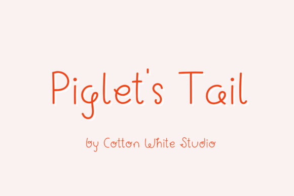 Piglet’s Tail Font for Creative Projects